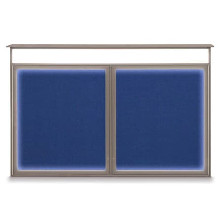 United Visual Products Open Faced Traditional Rounded Corkboard UV647ARC-BLACK-CLOUD